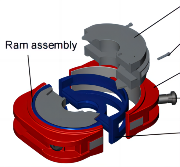 Pipe ram assembly