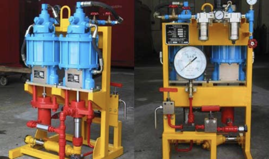 DEENPU BOP Testing Unit with dual pneumatic pumps, pressure gauge, and chart recorder for high pressure testing of BOP stacks