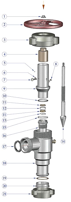 DEENPU 3 Inch 1502 Adjustable Choke Diagram