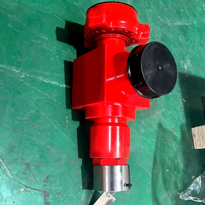 DEENPU 2 inch 1502 pressure relief valve with union end connections, red painted body, for frac and flowback high pressure safety applications