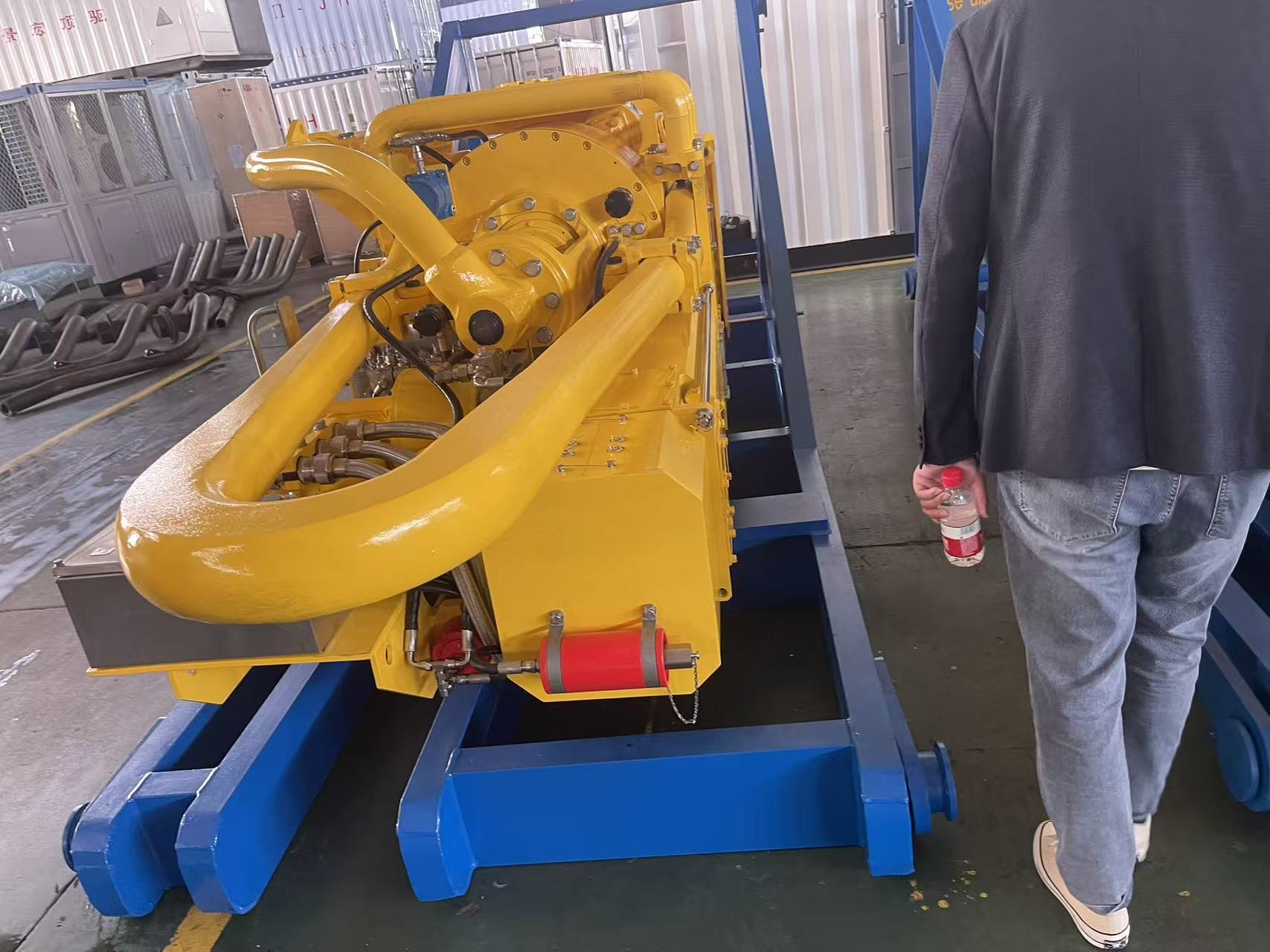 DEENPU Top Drive Drilling System with dual motors, goose neck, hydraulic pipe handler, and VFD control for oil well drilling rigs