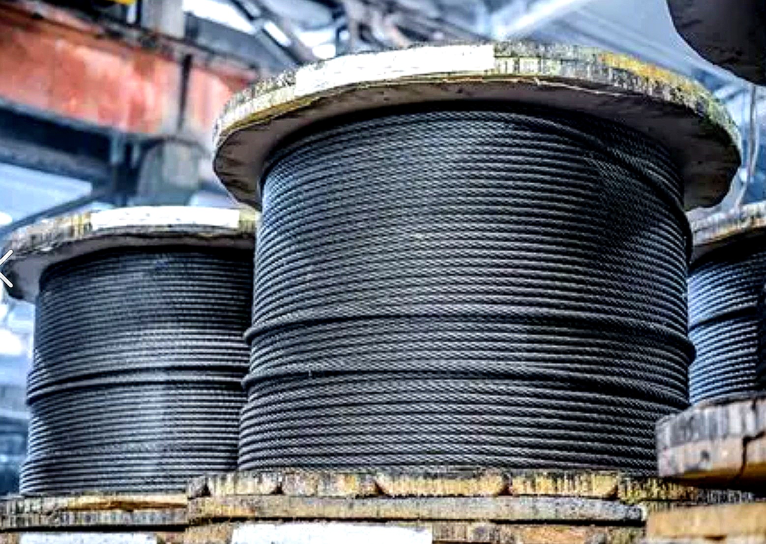 DEENPU API 9A drilling wire rope on industrial spools, high tensile strength steel wire rope for drilling rig and hoisting operations